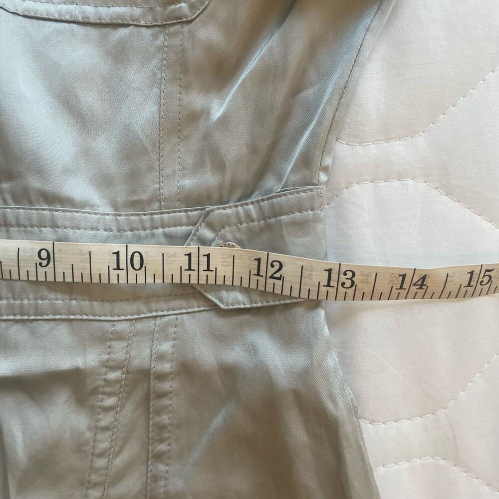 KAREN MILLEN Womens sz 4 silver dress metallic short sleeve summer festival - Picture 9 of 13